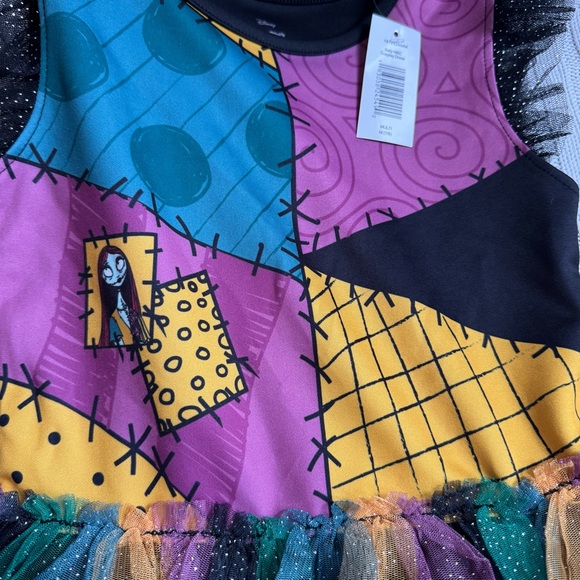 Nightmare Before Christmas Sally Dress Girls M 7 8 NEW Tutu Halloween - Picture 3 of 6